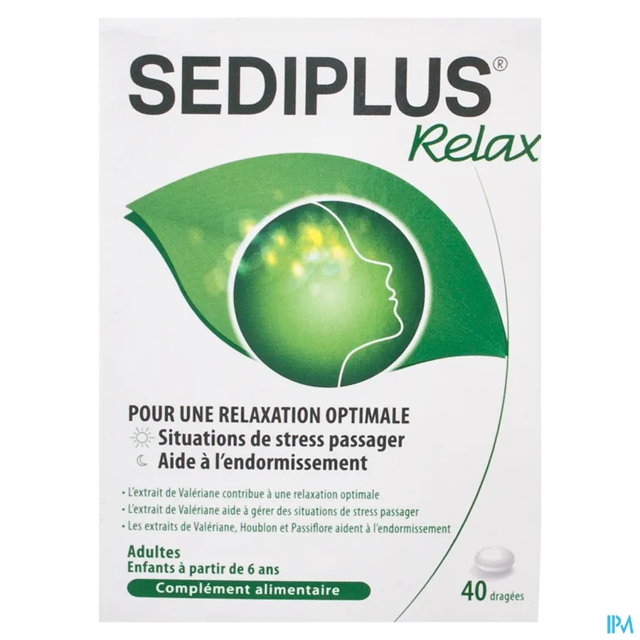 packshot van Sediplus Relax voor een Optimale Relaxatie 40 Tabletten