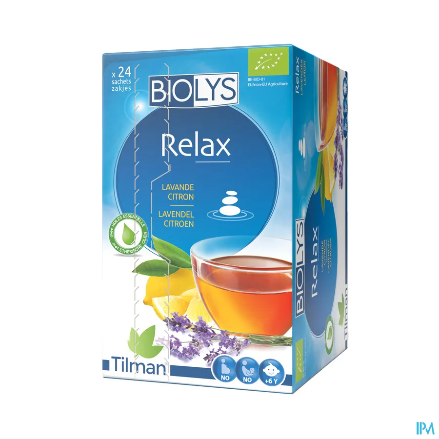 packshot van Tilman Biolys Relax Lavendel-Citroen 24 zakjes