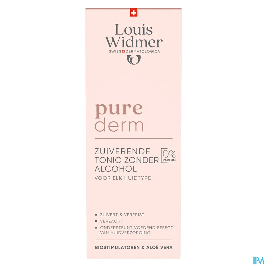 packshot van Louis Widmer Purederm Zuiverende Tonic zonder Alcohol 200 ml - zonder parfum