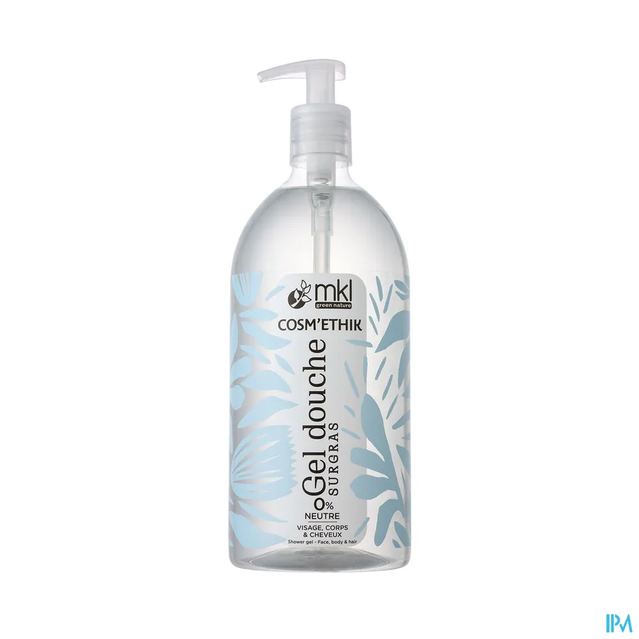 packshot van Cosm'ethik Douchegel Zonder parfum Pompfles 1l