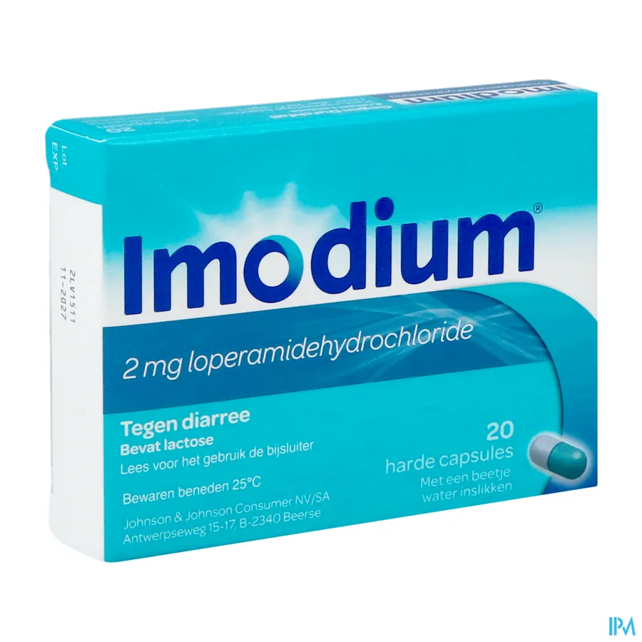 packshot van Imodium 20 capsules
