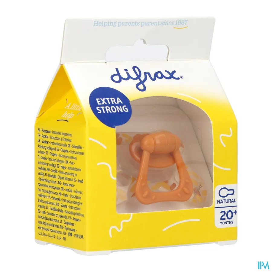 packshot van Difrax Fopspeen Natural 20+ 1 stuk