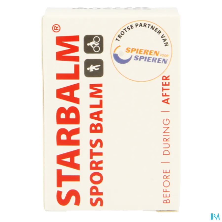 packshot van Star Balm Strong Sportbalsem voor Soepele Gewrichten en Spieren -Wit- 25 g