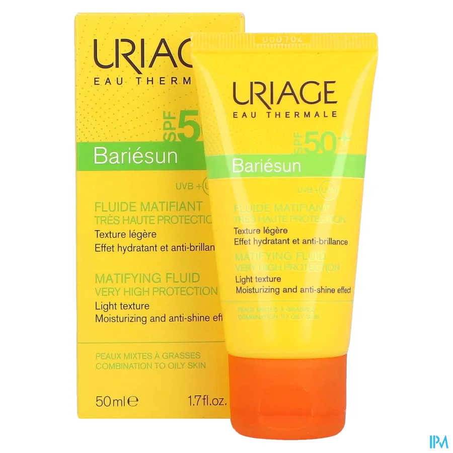 packshot van Uriage Bariésun Mat Fluide SPF50+ 50 ml