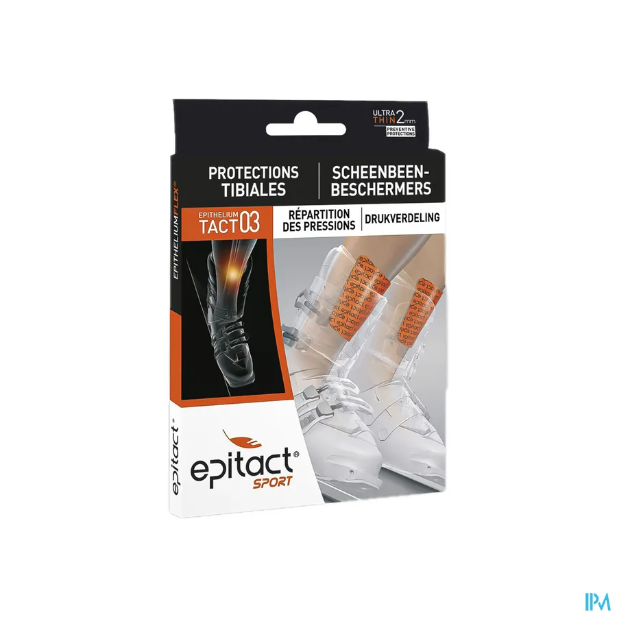 packshot van Epitact Scheenbeenbeschermers Ultradun (2 mm) 2 Stuks