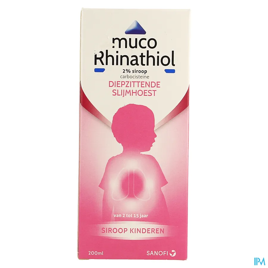 packshot van Muco Rhinathiol Kind 200ml siroop