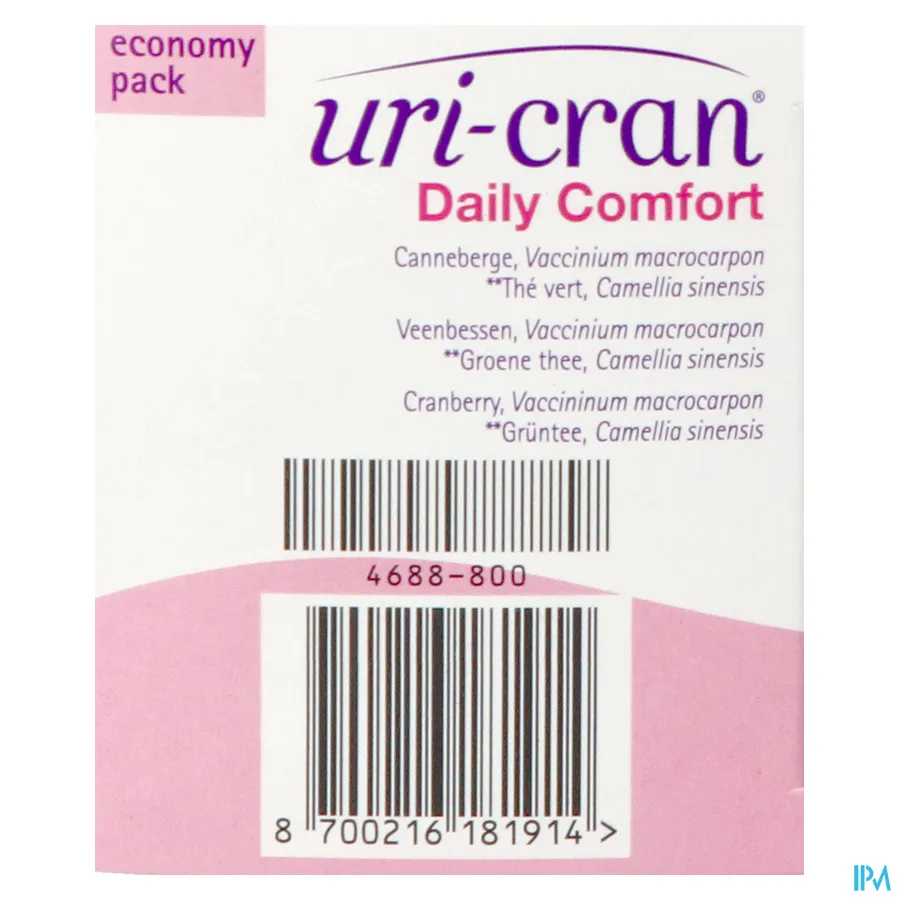 packshot van Uri-Cran Daily Comfort 120 tabletten