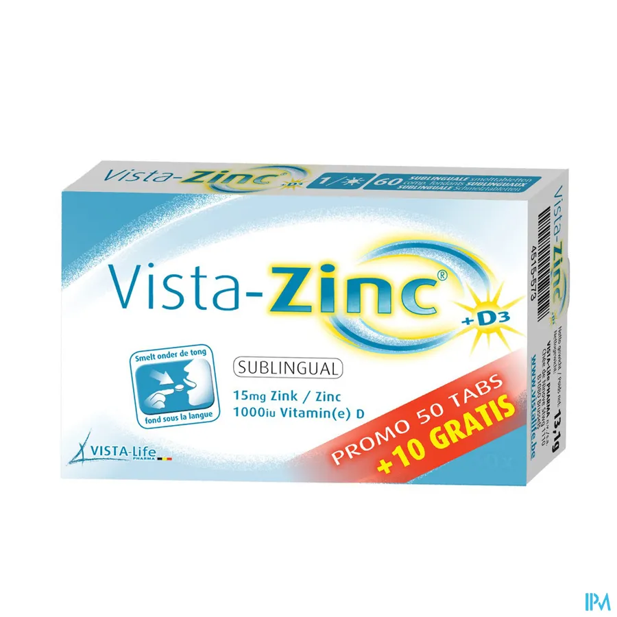 packshot van Vista-Zinc Promo 50 + 10 tabletten