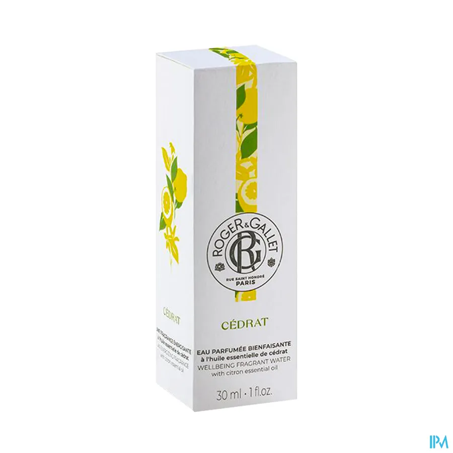 packshot van Roger & Gallet Cedrat Geparfumeerd Water 30 ml