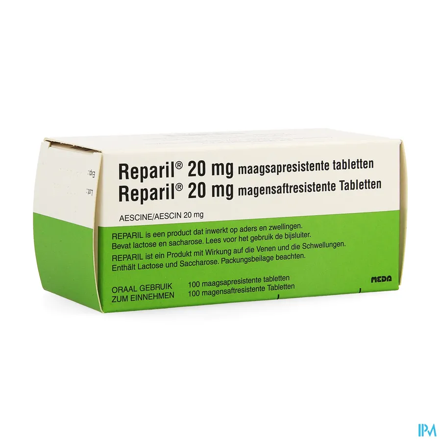 packshot van Reparil 100 tabletten