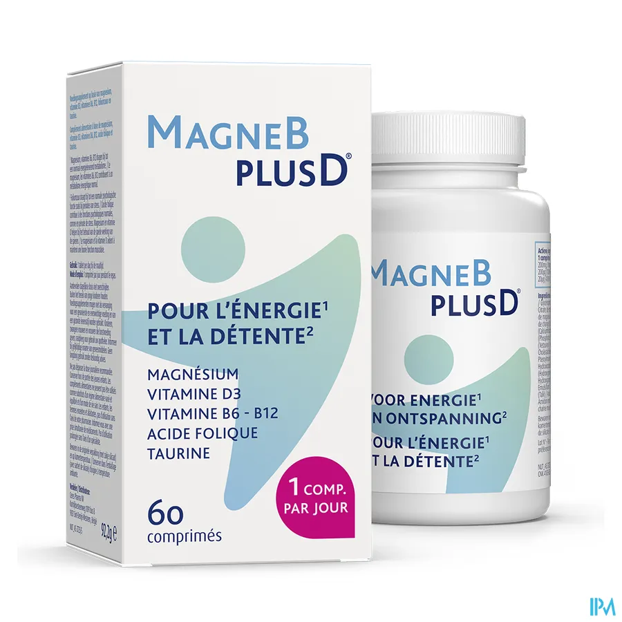 packshot van Magne B plus D 60 Tabletten