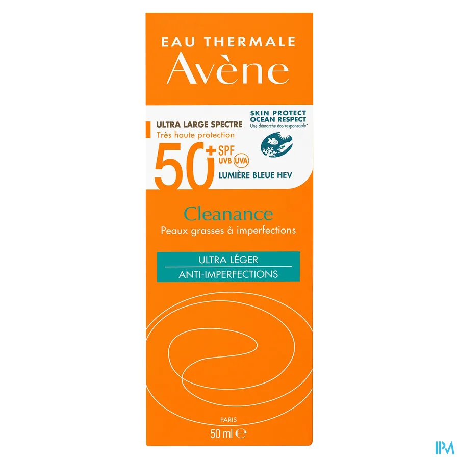 packshot van Avène Cleanance Zonnefluïde SPF 50+ 50 ml