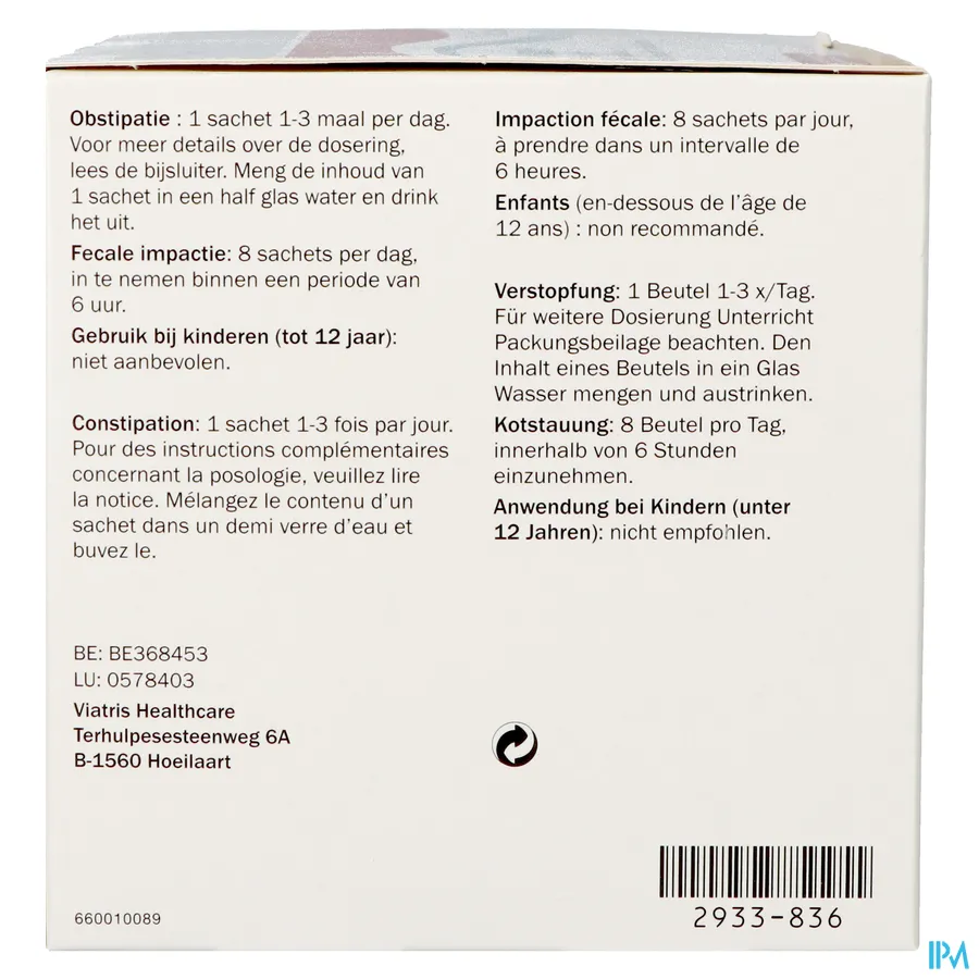 packshot van Molaxole 30 zakjes