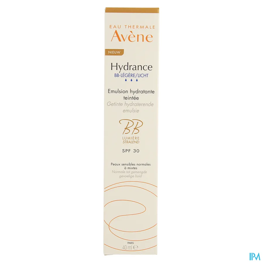 packshot van Avène Hydrance BB Lichte Getinte Hydraterende Emulsie SPF30 40 ml