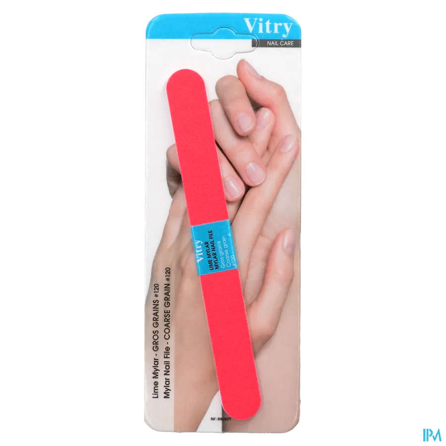 packshot van Vitry Mylar Nagelvijl Fluo Roos Korrel 120 Asia