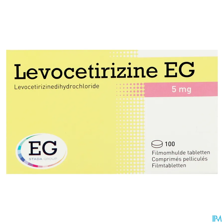 packshot van Levocetirizine EG 5 mg 100 Tabletten