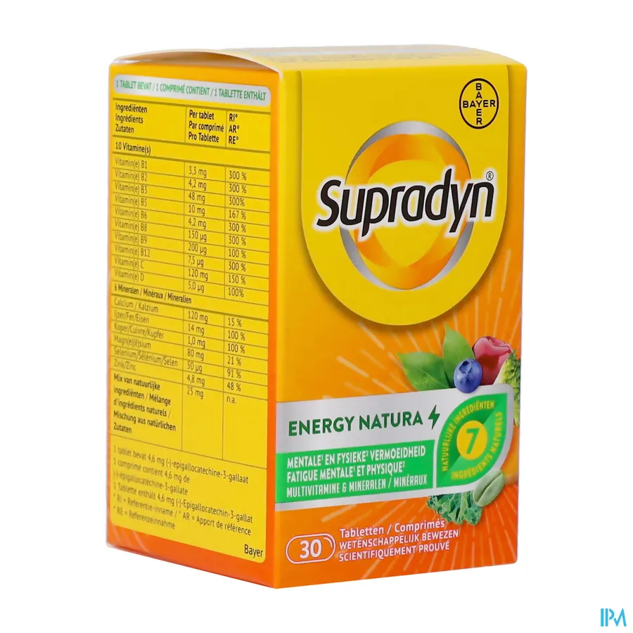 packshot van Supradyn Energy Natura 30 Tabletten