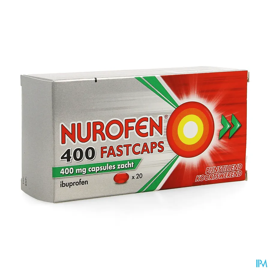 packshot van Nurofen 400 mg Fastcaps 20 Capsules