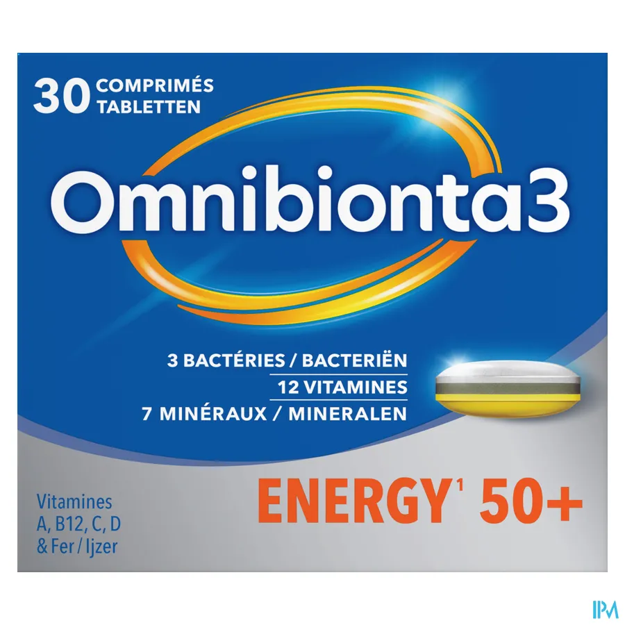 packshot van Omnibionta3 Energy 50+ 30 tabletten