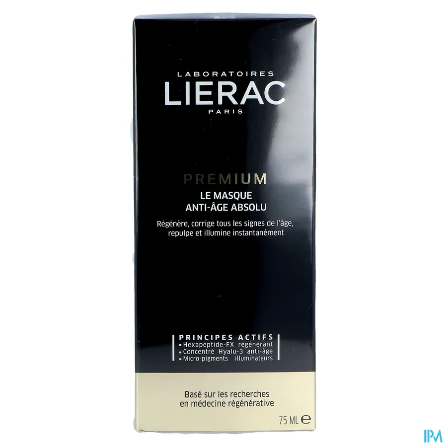 packshot van Lierac Premium Le Masque Suprême Anti-Âge Absolu Superieur Masker met Absoluut Anti-Ageing Effect Tube 75 ml