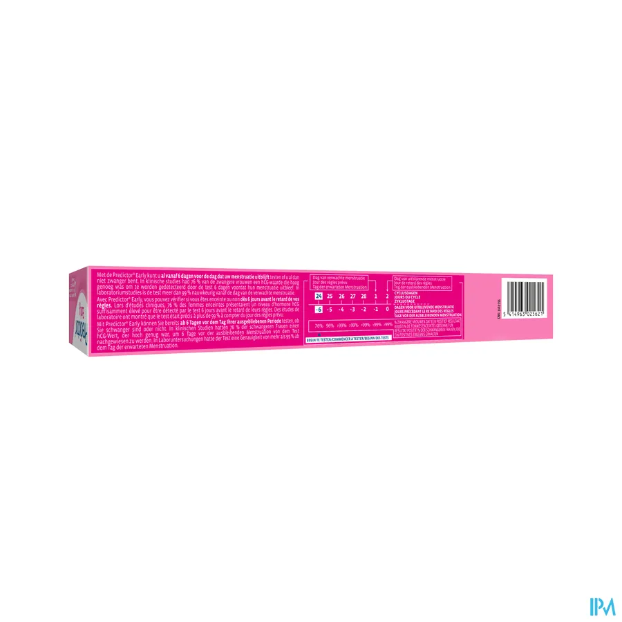 packshot van Predictor Early 6 dagen 1 test