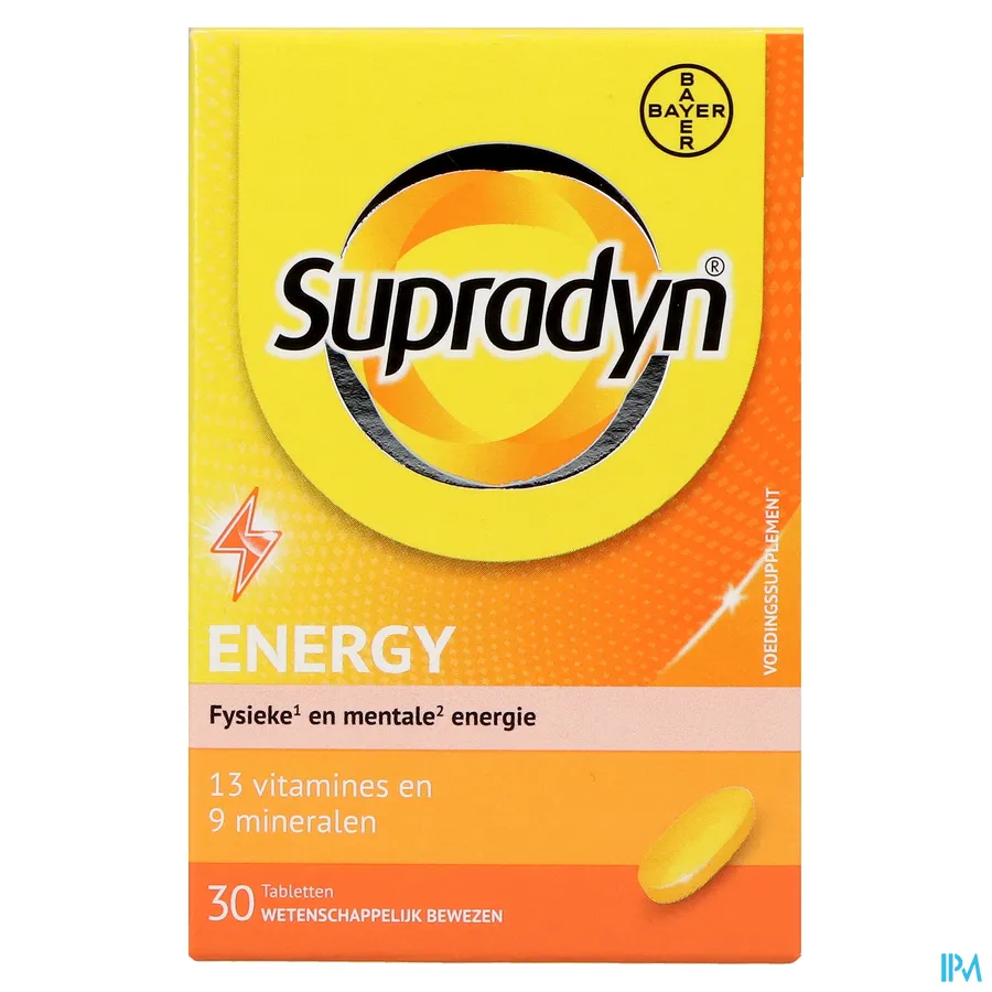 packshot van Supradyn Energy 30 tabletten