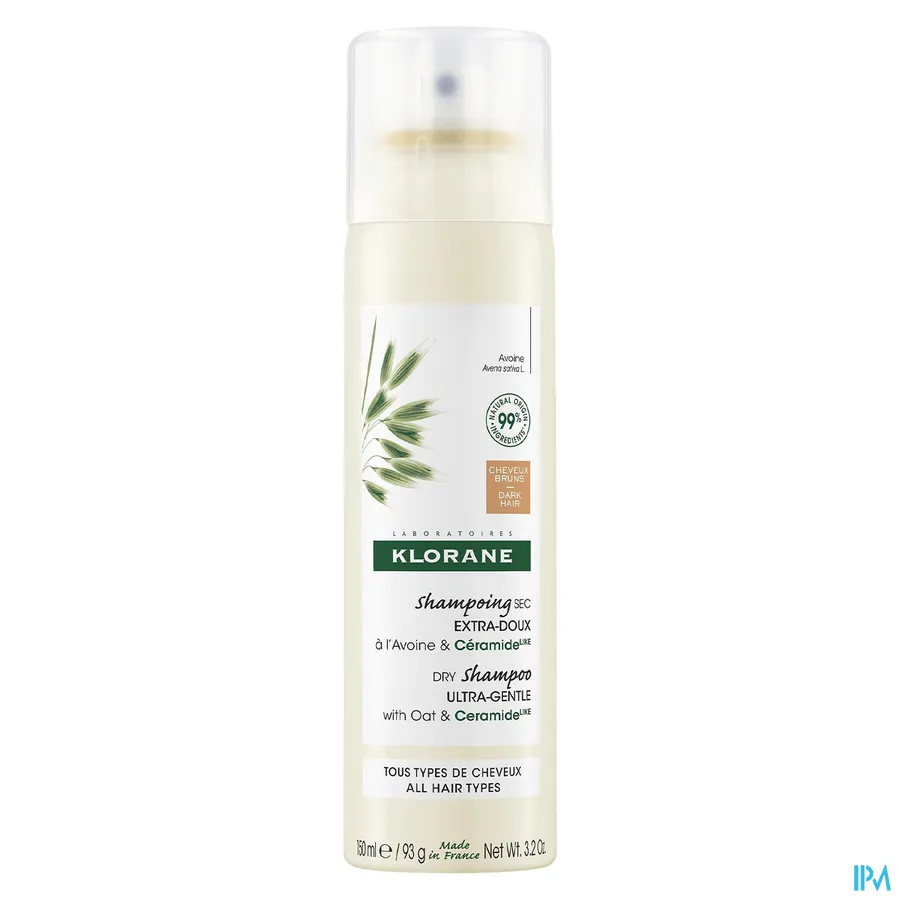 packshot van Klorane Ultramilde Getinte Droogshampoo met Haver & Ceramide 150 ml