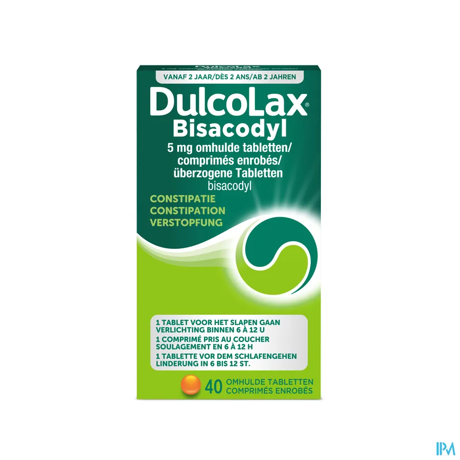 packshot van Dulcolax 5mg 40 dragees