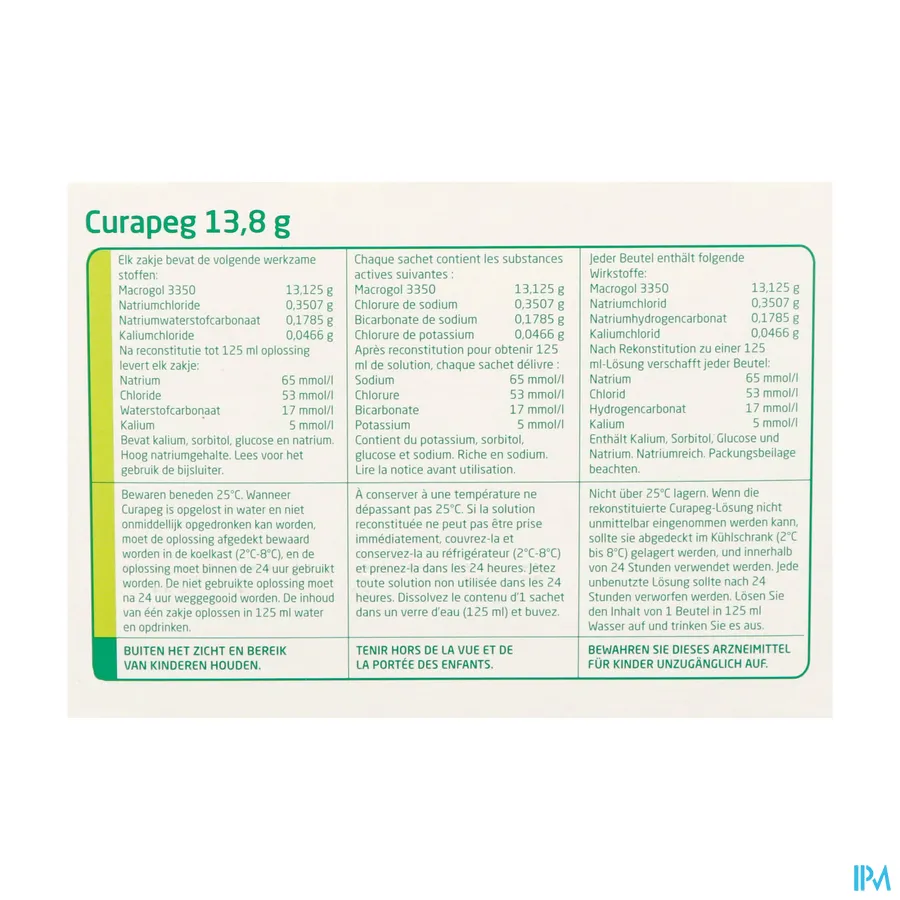 packshot van Curapeg 30 zakjes