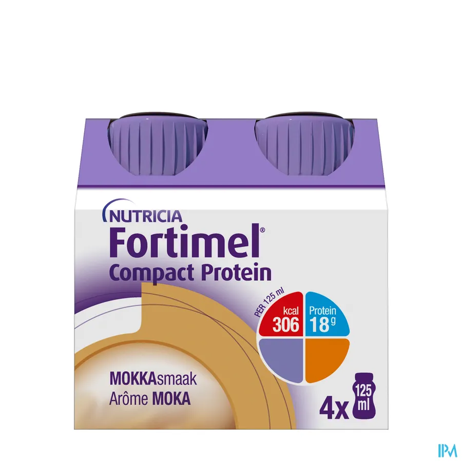 packshot van Fortimel Compact Protein Mokka 4 x 125 ml
