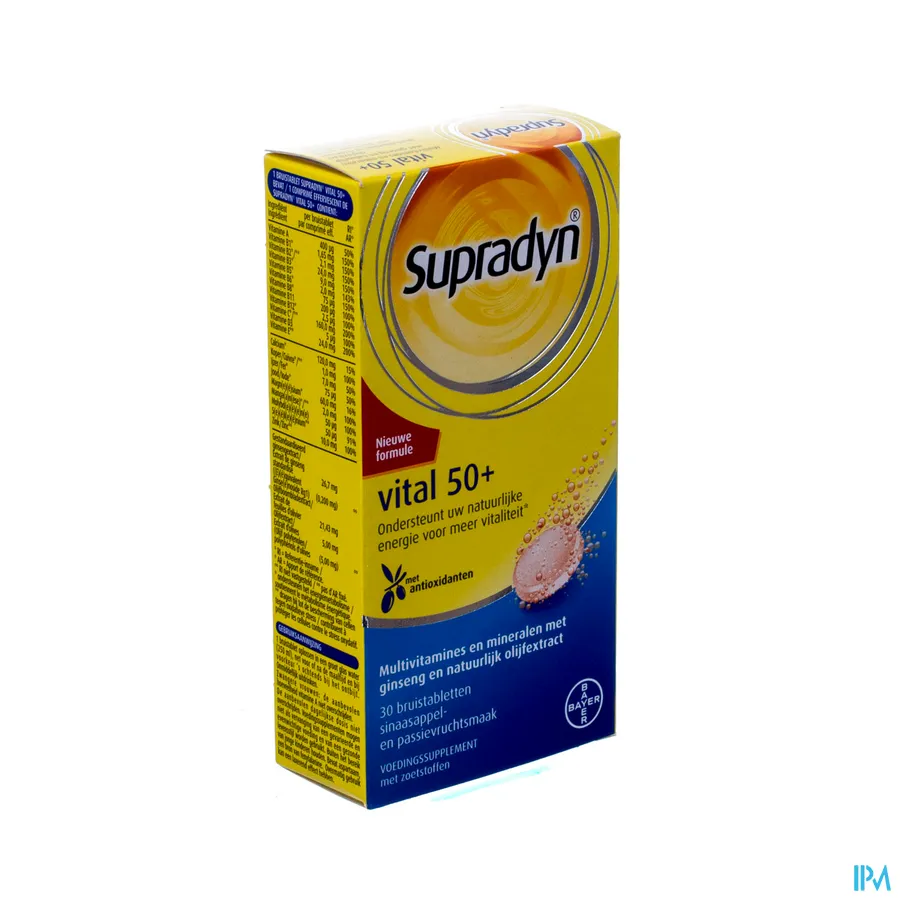 packshot van Supradyn Vital 50+ 30 Bruistabletten