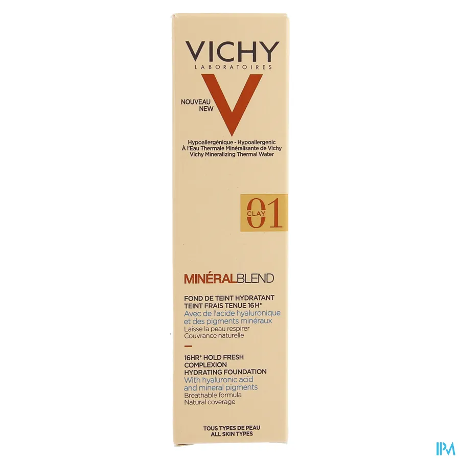 packshot van Vichy Minéralblend Fond De Teint Fluide 01 Clay 30 ml