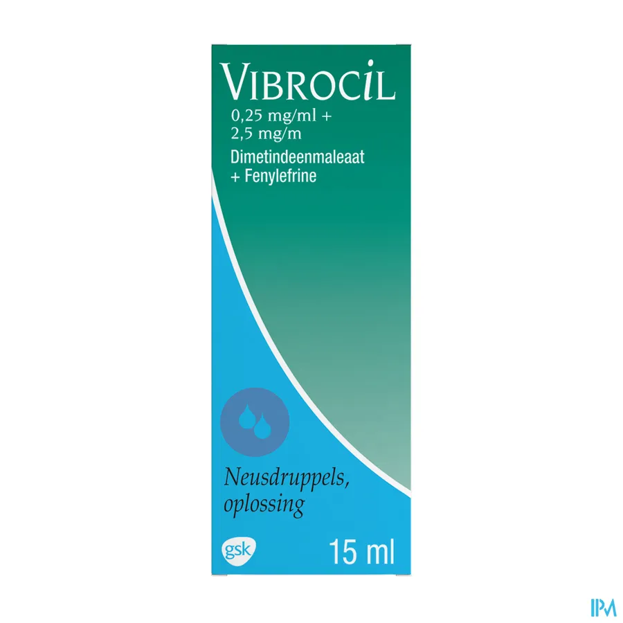 packshot van Vibrocil Neusdruppels bij Rhinitis 15 ml