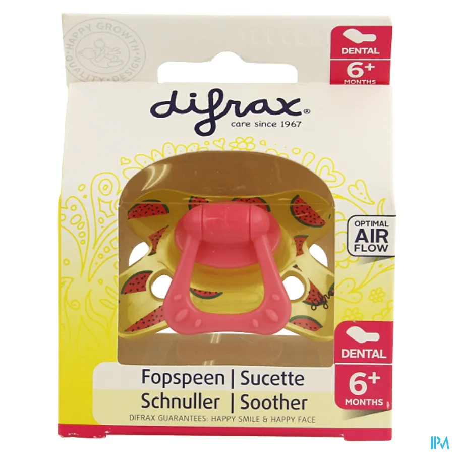 packshot van Difrax Fopspeen Sil Dental Girl +6 m