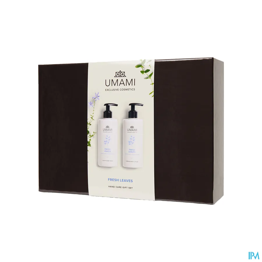 packshot van Umami Fresh Leaves Giftset Hand 300 ml