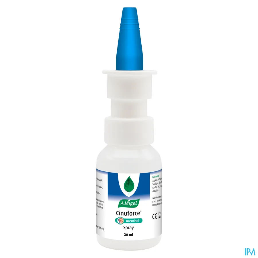packshot van A. Vogel Cinuforce Neusspray met Menthol voor Neusverkoudheid en Verstopte Neus 20 ml