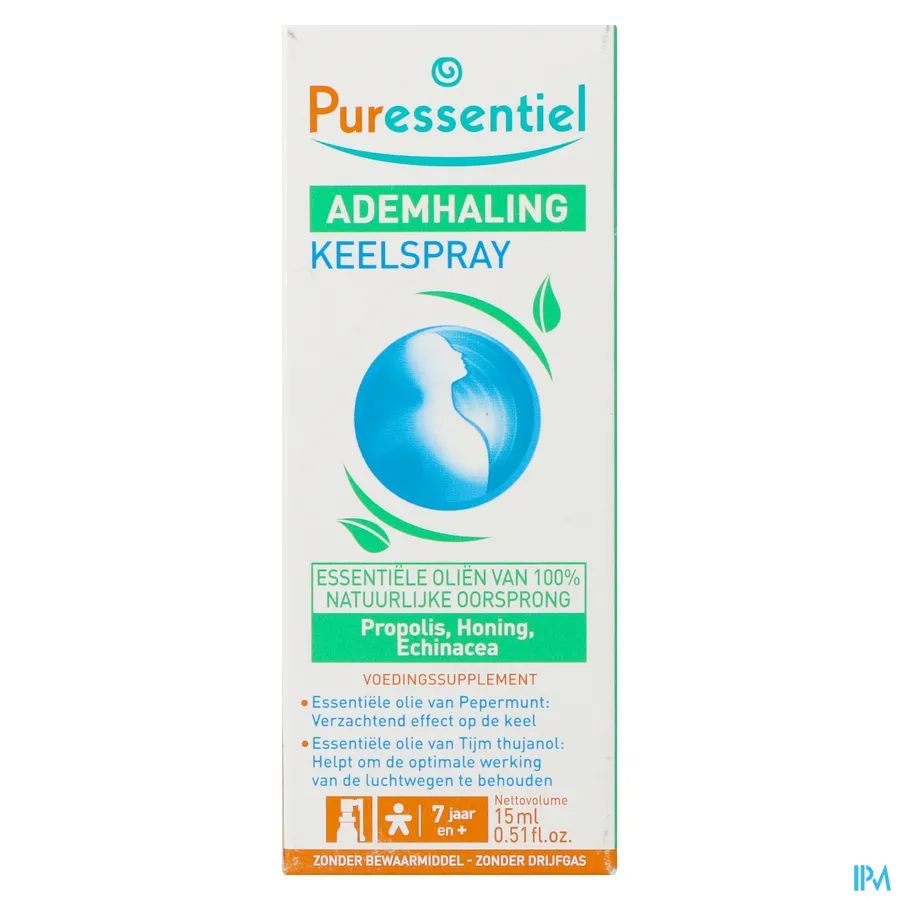 packshot van Puressentiel Ademhaling Keelspray 15 ml