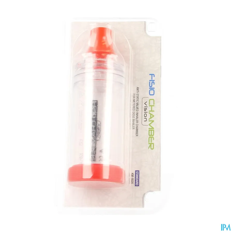 packshot van Fisio Chamber Vision Antistatische Inhalatiekamer met Ventiel voor Sprayinhalatietoestellen