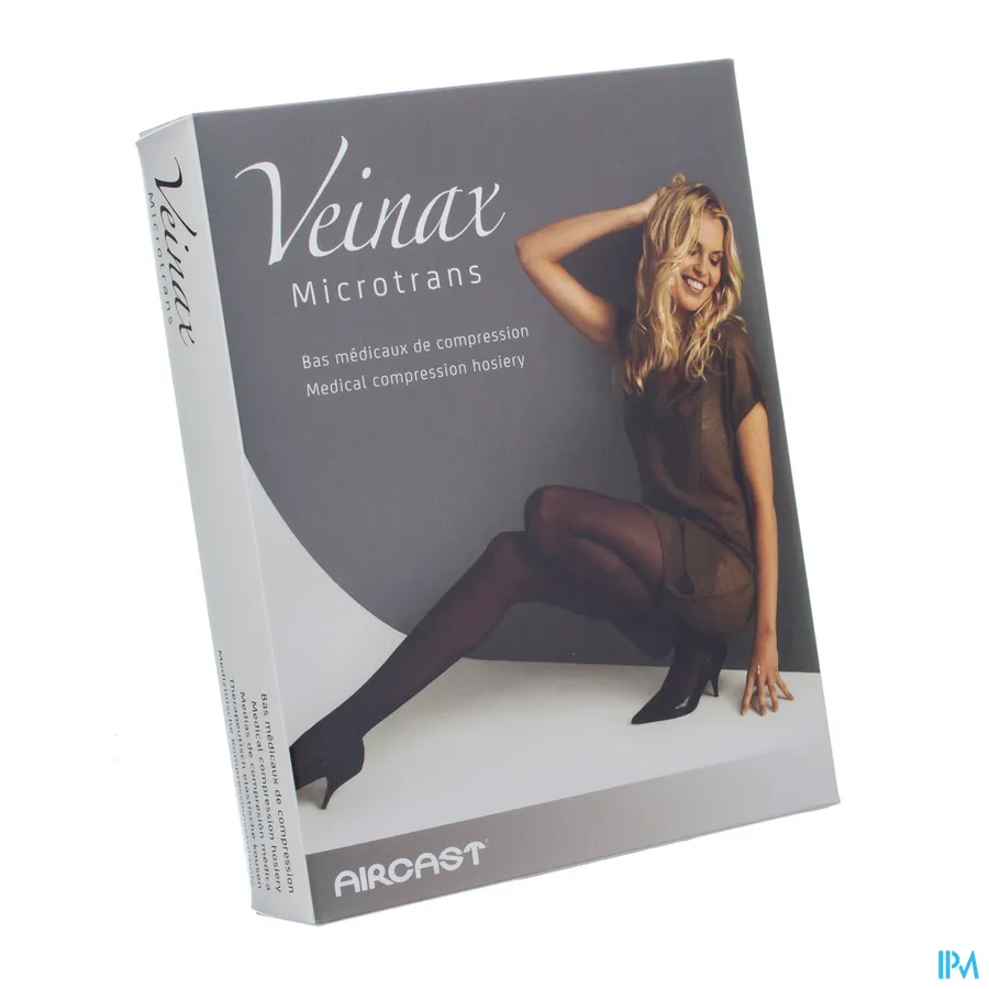 packshot van Veinax Therapeutisch Elastische Kousen 15-20 mmHg Vrouw Kniekous Microfibre Beige Maat 4L 1 Paar
