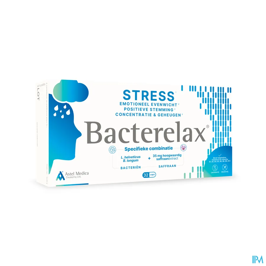 packshot van Bacterelax 32 capsules