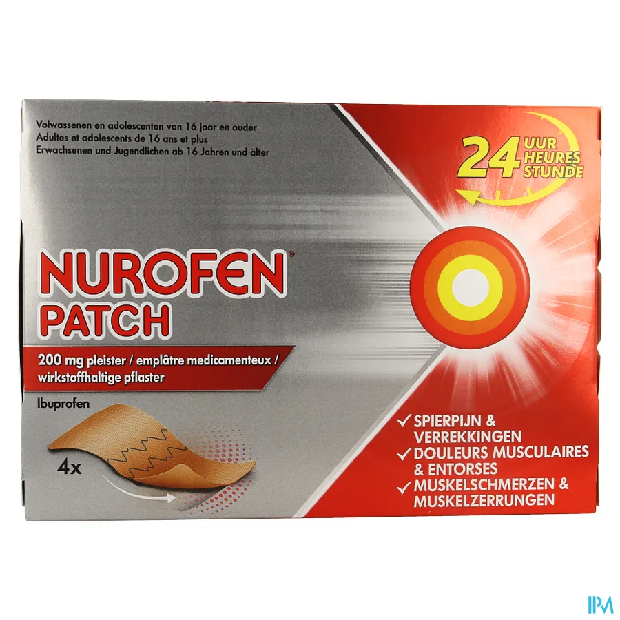 packshot van Nurofen Patch 200 mg 4 stuks