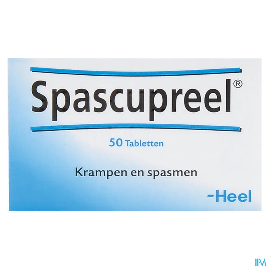 packshot van Heel Spascupreel 50 Tabletten