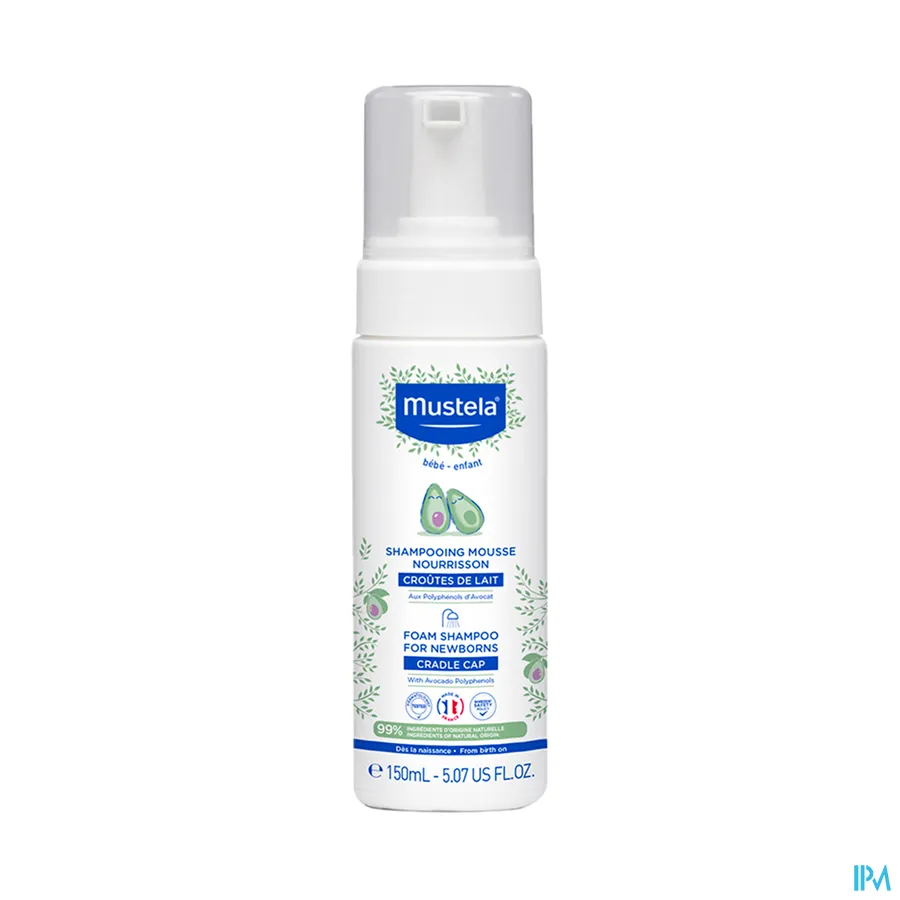 packshot van Mustela Schuimshampoo voor Zuigelingen 150 ml