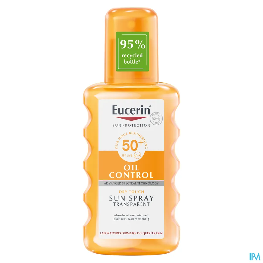 packshot van Eucerin Oil Control Sun Spray Transparent SPF50+ 200 ml