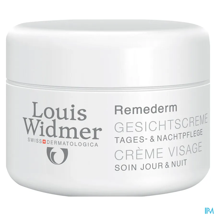 packshot van Louis Widmer Remederm Gezichtscreme Zonder Parfum 50ml