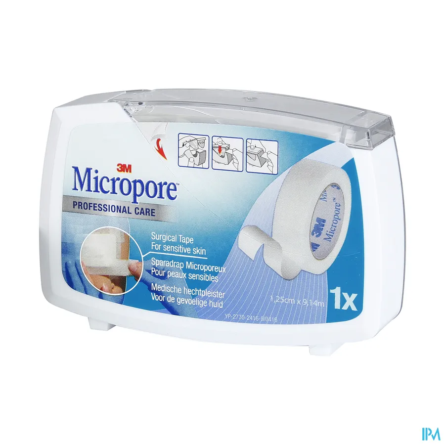 packshot van Micropore 12,5mm x 9,14m