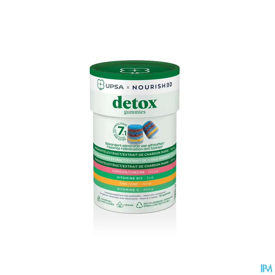 packshot van Upsa Nourished Detox Gummies 30