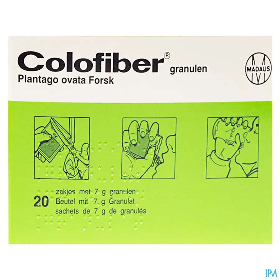 packshot van Colofiber 20 zakjes