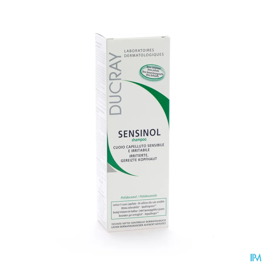 packshot van Ducray Sensinol Fysiologisch Beschermende Shampoo voor de Gevoelige Hoofdhuid 200 ml