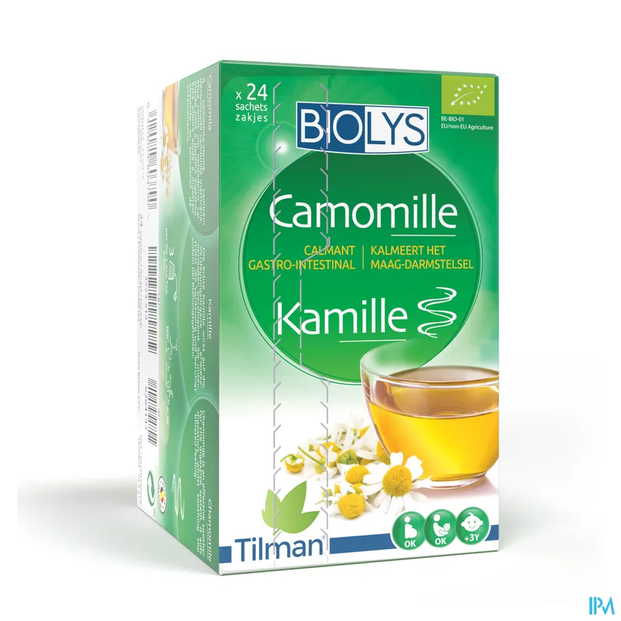 packshot van Tilman Biolys Kamille 24 zakjes